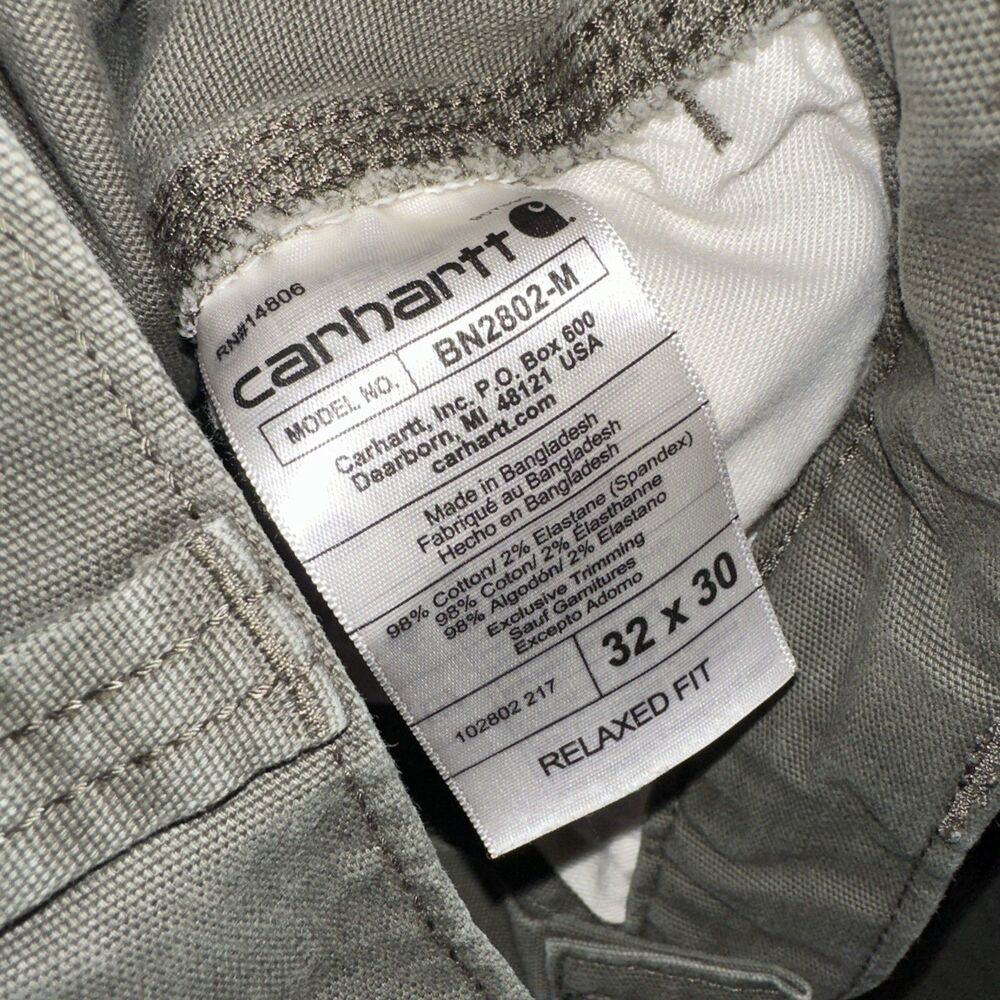 Carhartt Pants Moss Green 32x30 Double Knee Rugged Flex Relaxed Fit BN2802-M - Picture 4 of 9